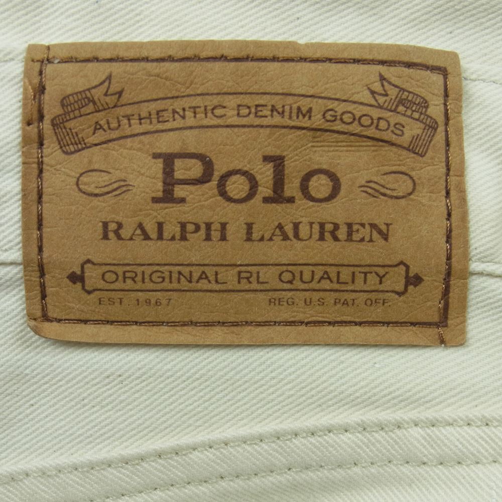 POLO RALPH LAUREN ポロ・ラルフローレン SLIM スリム デニム パンツ エジプト製 オフホワイト系 30【中古】