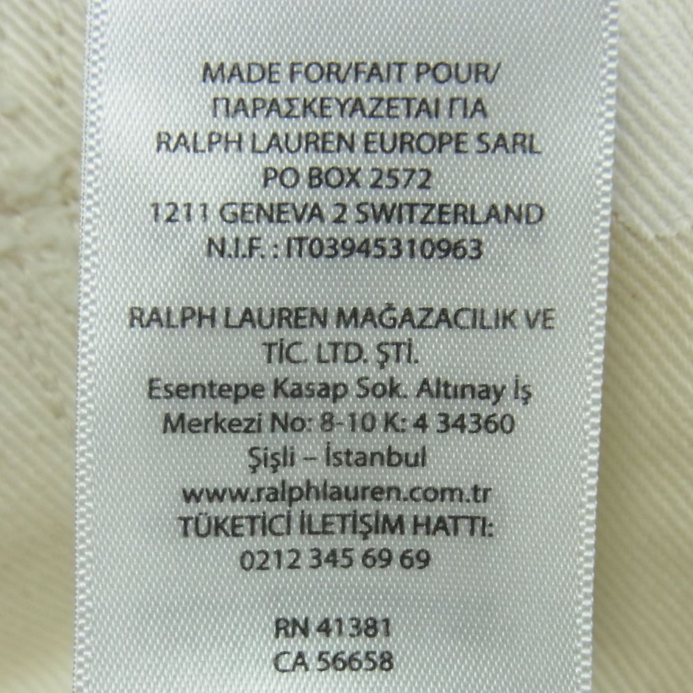 POLO RALPH LAUREN ポロ・ラルフローレン SLIM スリム デニム パンツ エジプト製 オフホワイト系 30【中古】