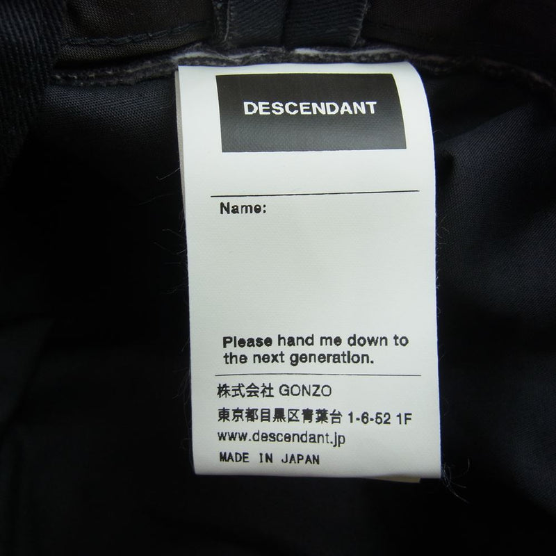 DESCENDANT ディセンダント 加工 コットン バケット ハット　 グレー系 3【中古】