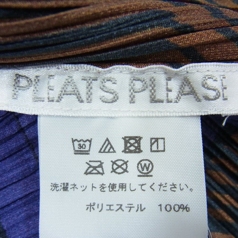 PLEATS PLEASE プリーツプリーズ イッセイミヤケ PP91-JK672 総柄転写 プリーツ加工 半袖 Tシャツ マルチカラー系 3【美品】【中古】