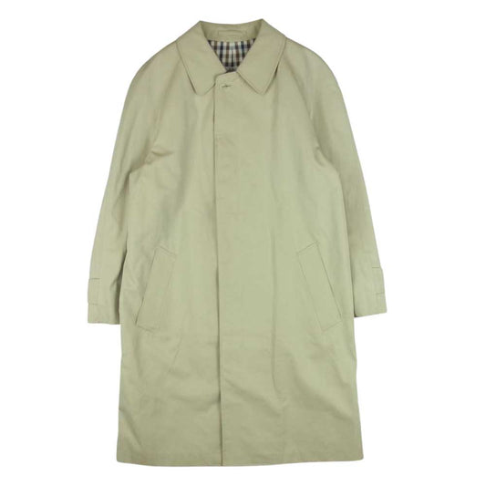 Aquascutum アクアスキュータム 英国製 裏地チェック ステンカラー コート コットン ベージュ系 サイズ表記なし【中古】