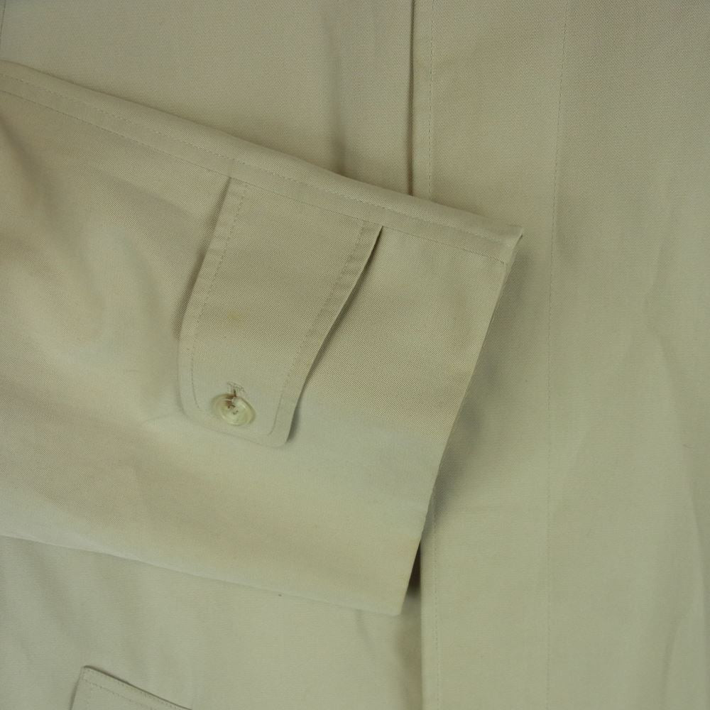 Aquascutum アクアスキュータム 英国製 裏地チェック ステンカラー コート コットン ベージュ系 サイズ表記なし【中古】