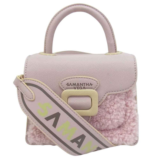 サマンサベガ TWIGS ボア 2Way ハンド ショルダー バッグ ピンク系【美品】【中古】