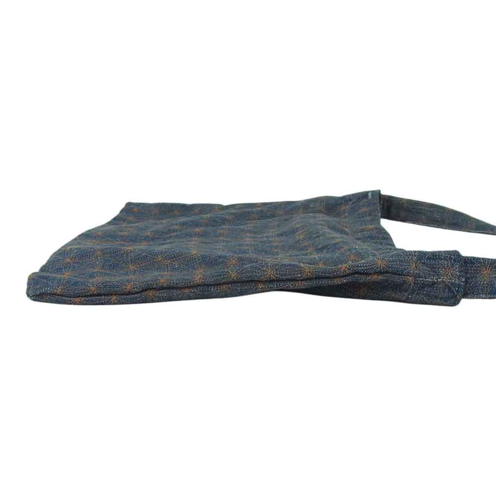 VISVIM ビズビム 216903003004 ICT MUSETTE CANVAS 刺し子 キャンバス ショルダー バッグ インディゴブルー系 オレンジ系【中古】