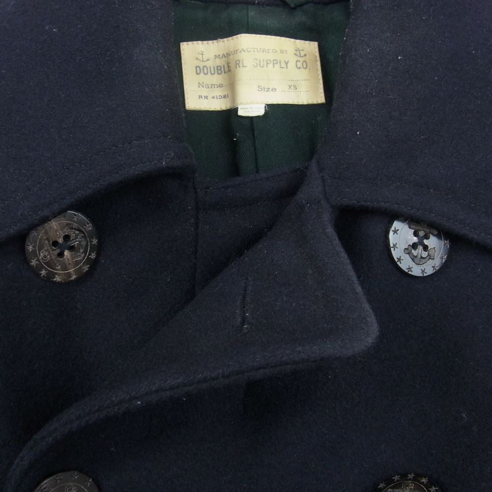 RRL ダブルアールエル MNRRDOWM5P00002 10ボタン 13スター ウール ピーコ－ト ネイビー系 XS【中古】
