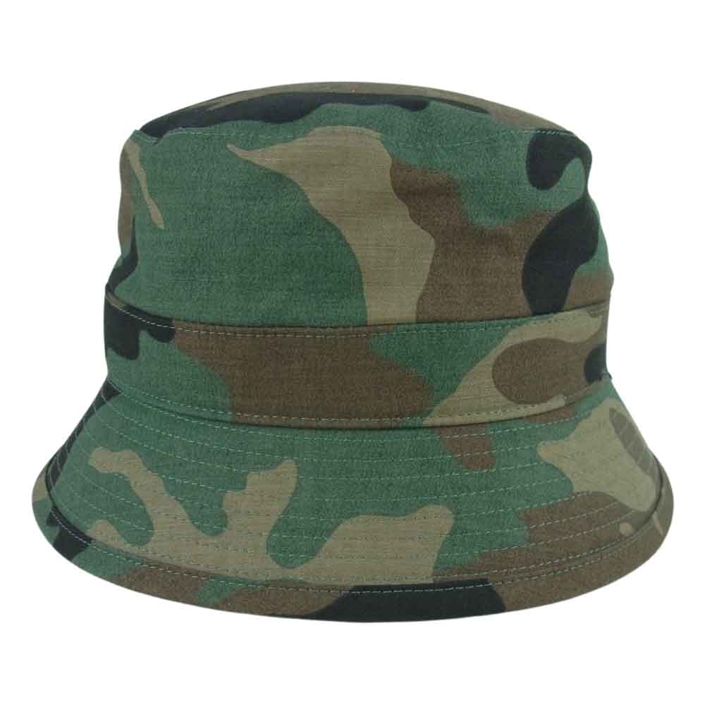 WTAPS ダブルタップス 20AW 202HCDT-HT15 BUCKET HAT COTTON SATIN CAMO カモ コットン サテン バケット ハット グリーン系 ブラウン系 03【中古】
