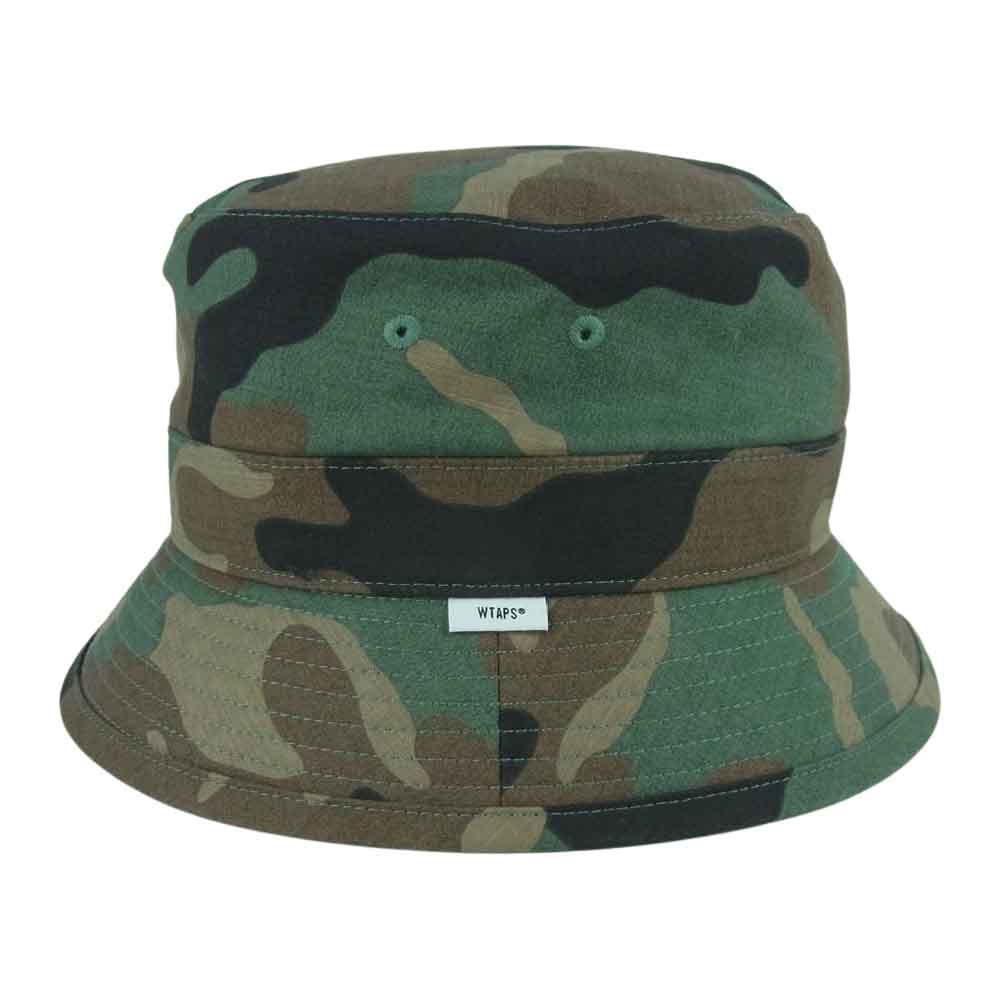 WTAPS ダブルタップス 20AW 202HCDT-HT15 BUCKET HAT COTTON SATIN CAMO カモ コットン サテン バケット ハット グリーン系 ブラウン系 03【中古】