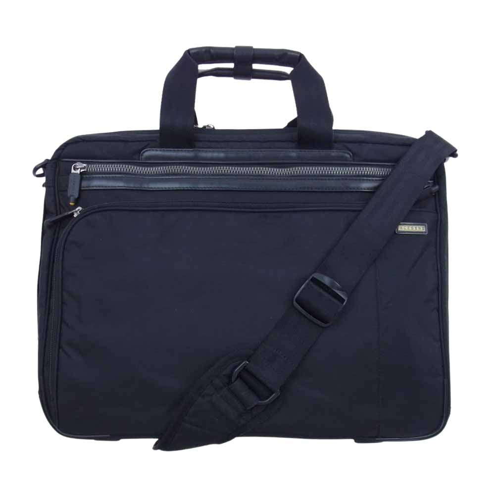 エースジーン 2WAY ビジネスバッグ ブリーフケース ブラック系【中古】