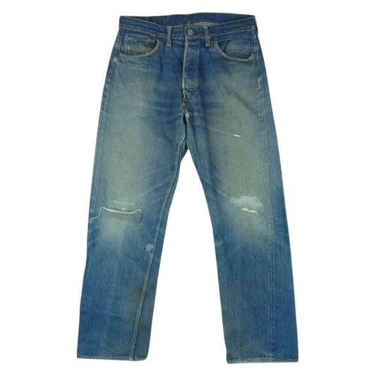 Levi's リーバイス 60s Vintage ヴィンテージ BIGE 刻印W Vステッチ 両面タブ 赤耳 デニム パンツ ジーンズ インディゴブルー系 W36【中古】