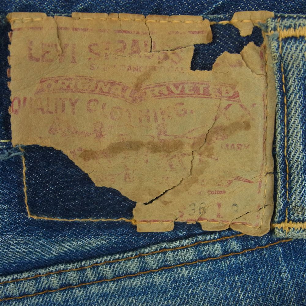 Levi's リーバイス 60s Vintage ヴィンテージ BIGE 刻印W Vステッチ 両面タブ 赤耳 デニム パンツ ジーンズ インディゴブルー系 W36【中古】