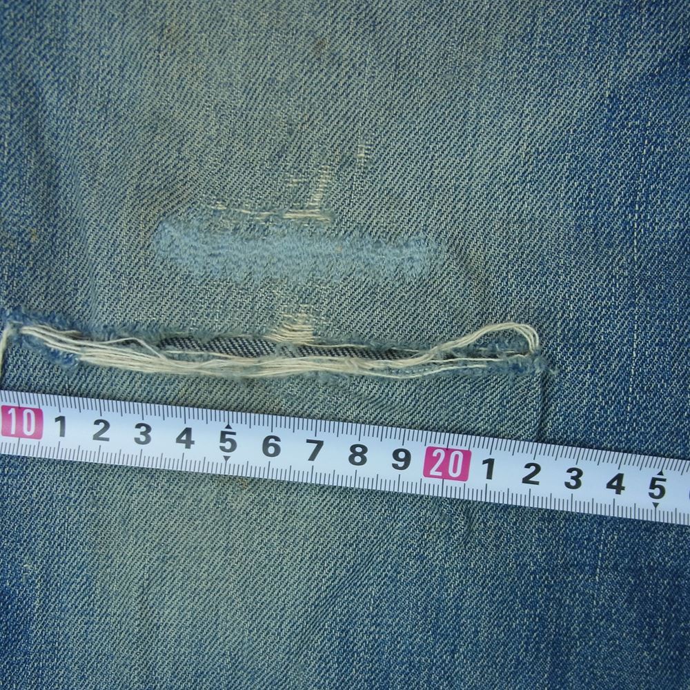Levi's リーバイス 60s Vintage ヴィンテージ BIGE 刻印W Vステッチ 両面タブ 赤耳 デニム パンツ ジーンズ インディゴブルー系 W36【中古】