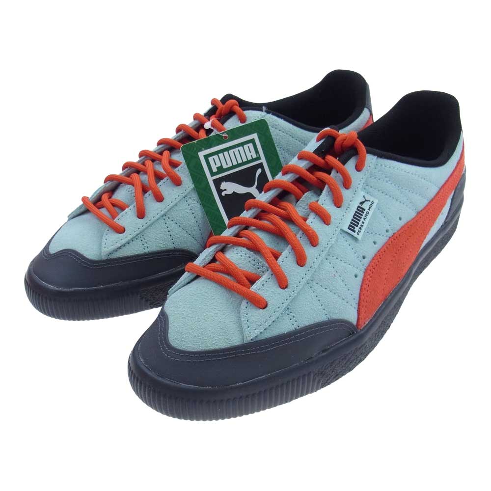 PUMA プーマ 390450 01  × P.A.M. × Perks And Mini × PUMA Clyde Rubber Light Aqua Warm Earth パム  パークス アンド ミニ クライド ラバー ライト アクア ウォーム アース ローカットスニーカー ライトブルー系 レッド系 グレー系 27.5cm【新古品】【未使用】【中古】