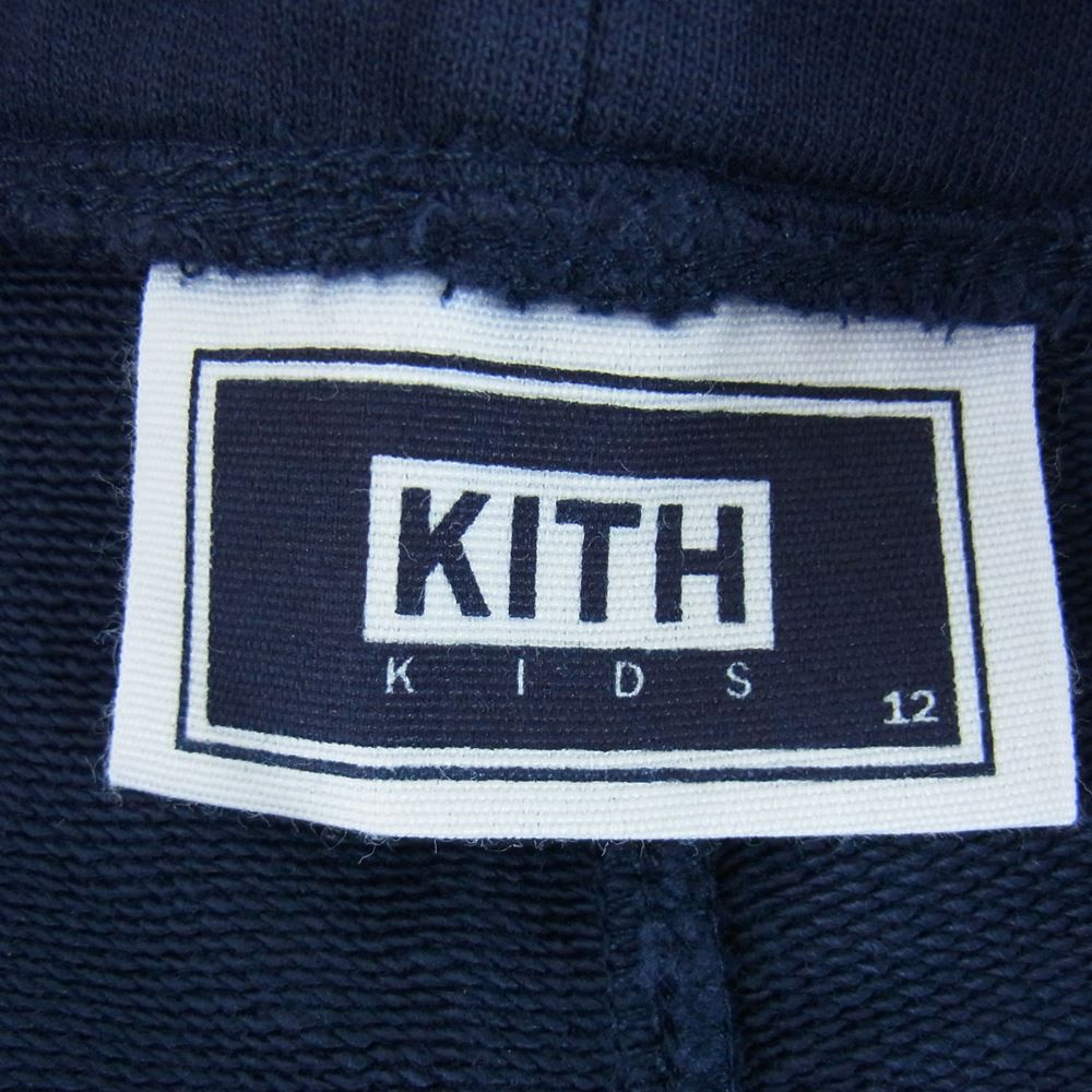 キス 20-030-062-0000 ロゴ刺繍 スウェットパンツ ネイビー系 KIDS 12【中古】