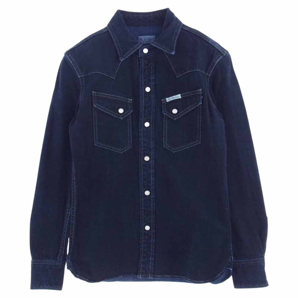 THE FLAT HEAD ザフラットヘッド デニム ウエスタン 長袖 シャツ インディゴブルー系 XS【中古】