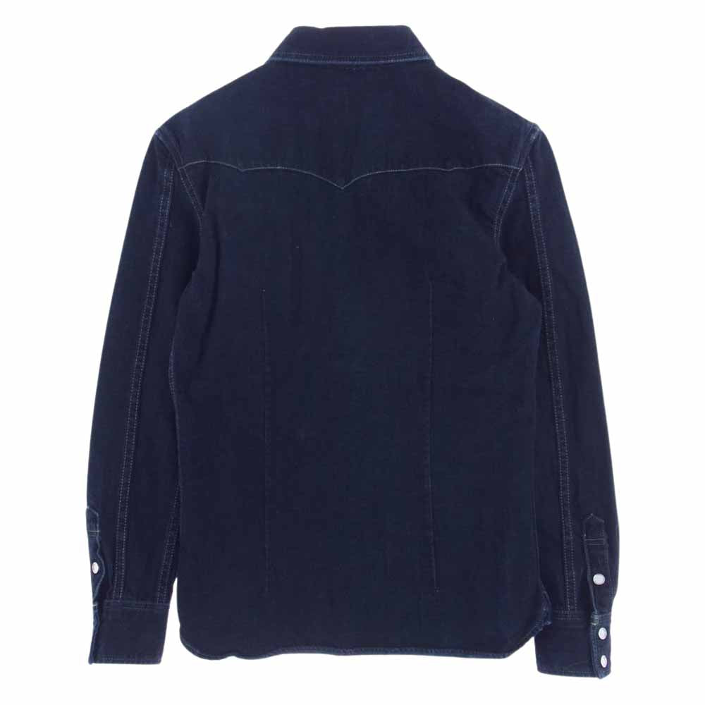 THE FLAT HEAD ザフラットヘッド デニム ウエスタン 長袖 シャツ インディゴブルー系 XS【中古】