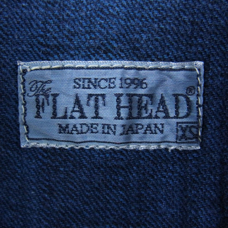 THE FLAT HEAD ザフラットヘッド デニム ウエスタン 長袖 シャツ インディゴブルー系 XS【中古】