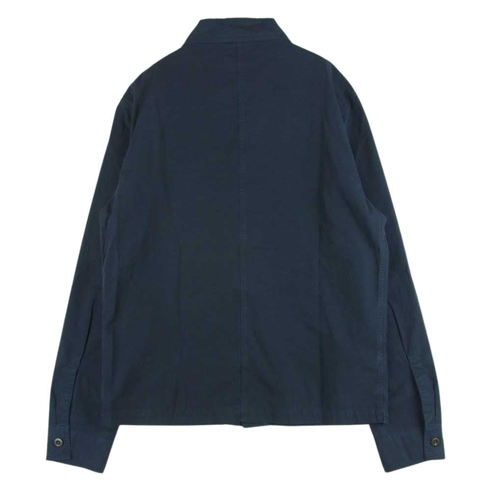 グランシャツ コットン シャツ ジャケット イタリア製 ネイビー系 39 15.5【中古】