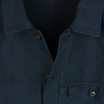 グランシャツ コットン シャツ ジャケット イタリア製 ネイビー系 39 15.5【中古】