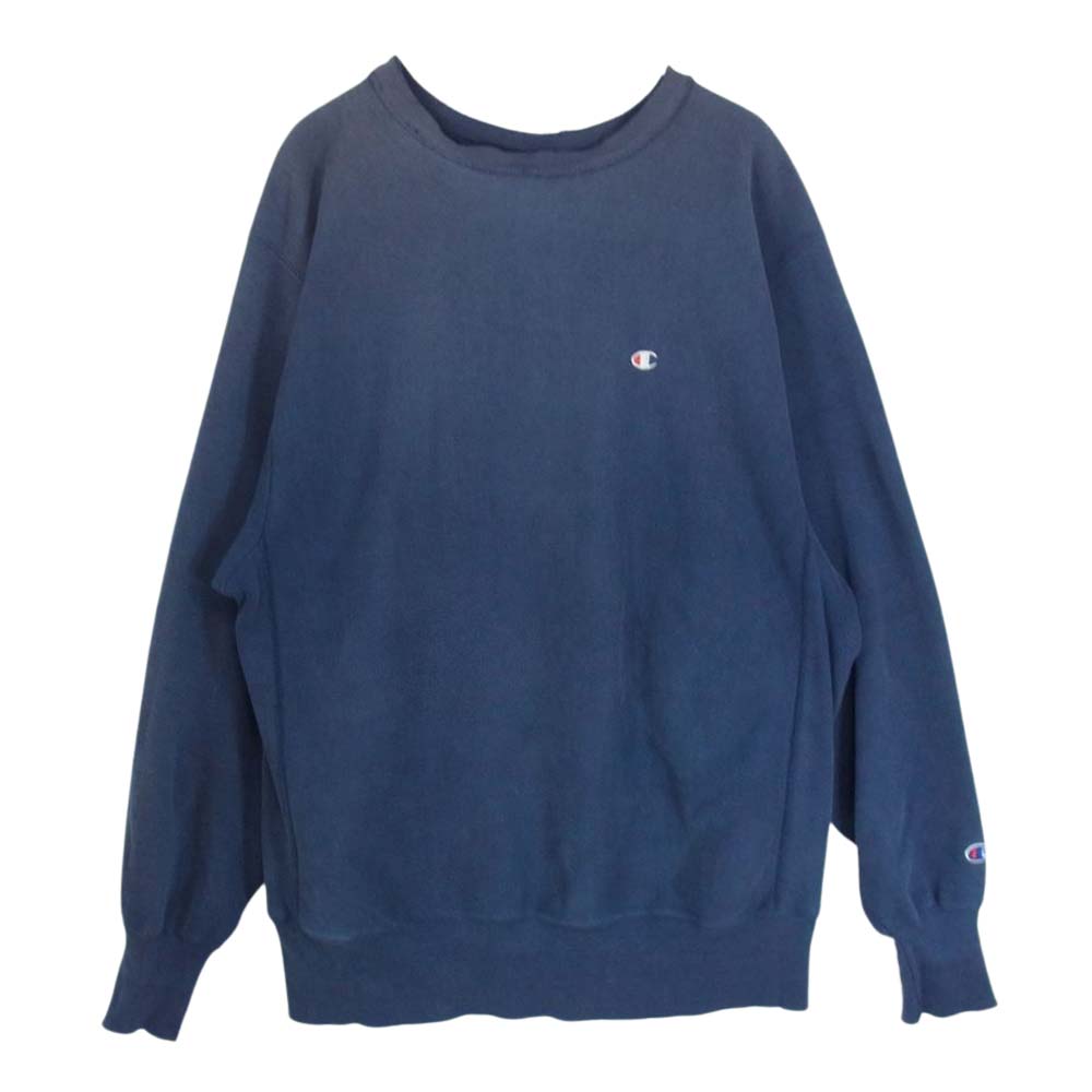 Champion チャンピオン ビンテージ 90s USA製 Reverse Weave リバースウィーブ 目あり スウェット ブルー系 XL【中古】