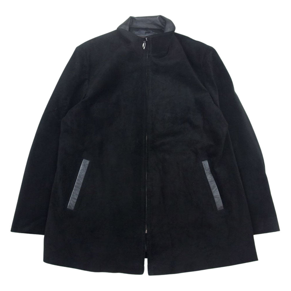 ナスコンディーノ イタリア製 ディアスキン 鹿革 レザー ジャケット ブラック系 XXL【中古】