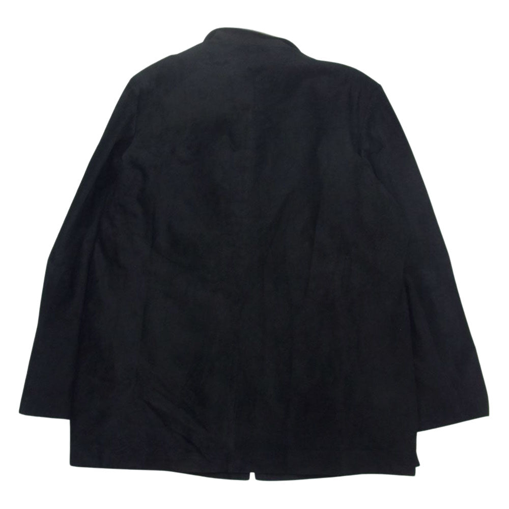 ナスコンディーノ イタリア製 ディアスキン 鹿革 レザー ジャケット ブラック系 XXL【中古】