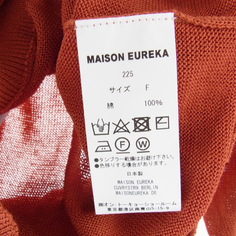 メゾンエウレカ MS.SHARLY CARN クルーネック ニット エンジ系 F【美品】【中古】