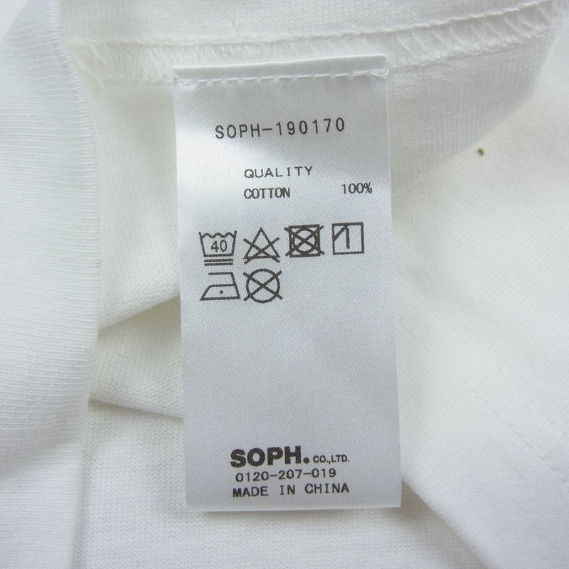 SOPHNET. ソフネット SOPH-190170 FRONT LOGO TEE フロントロゴ 半袖 Tシャツ ホワイト系 S【中古】