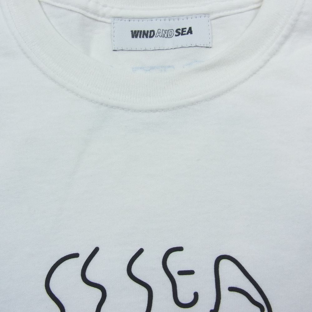 WIND AND SEA ウィンダンシー × Zoff ゾフ WDS-Zoff-Tee-01 ロゴ アイウェアプリント 半袖 Tシャツ ホワイト系 S【美品】【中古】