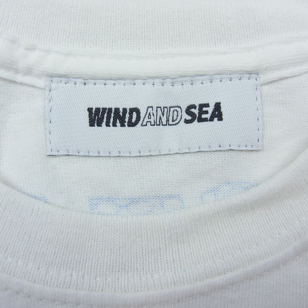 WIND AND SEA ウィンダンシー × Zoff ゾフ WDS-Zoff-Tee-01 ロゴ アイウェアプリント 半袖 Tシャツ ホワイト系 S【美品】【中古】