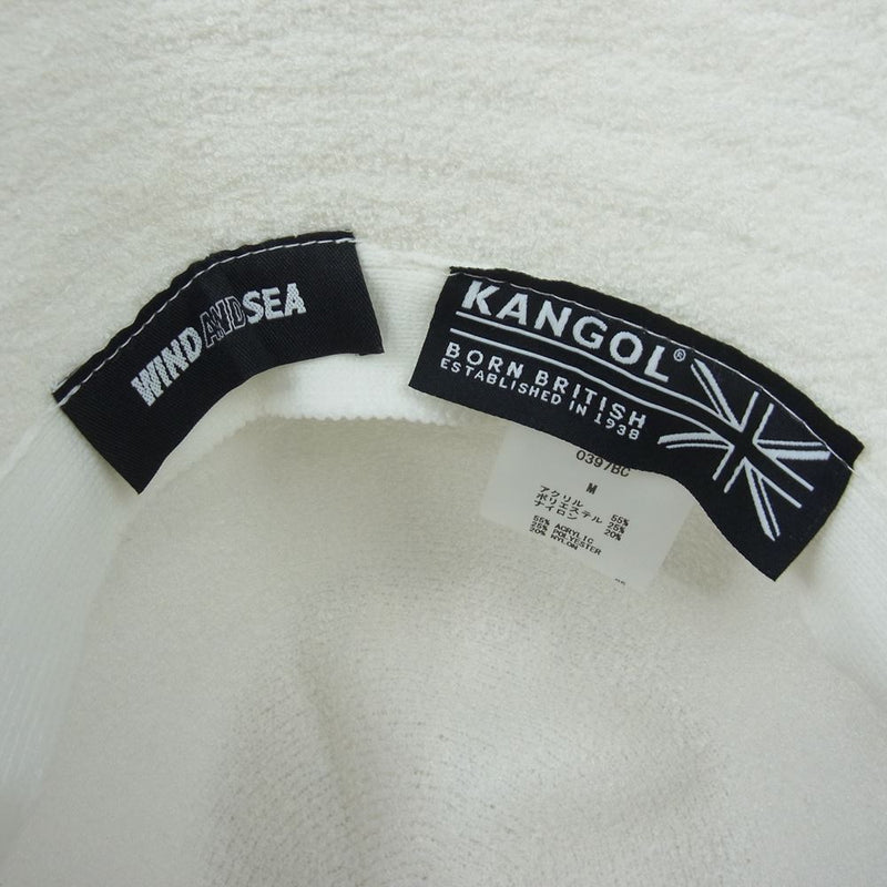 WIND AND SEA ウィンダンシー 0397BC × KANGOL カンゴール BERMUDA CASUAL BUCKET H バルミューダ カジュアル バケットハット ホワイト系 M【中古】