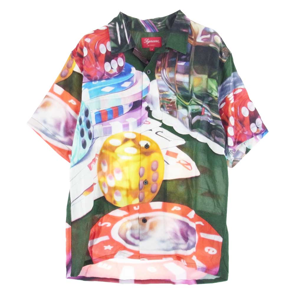 Supreme シュプリーム 18AW Casino Rayon Shirt カジノ レーヨン 半袖 シャツ S【中古】