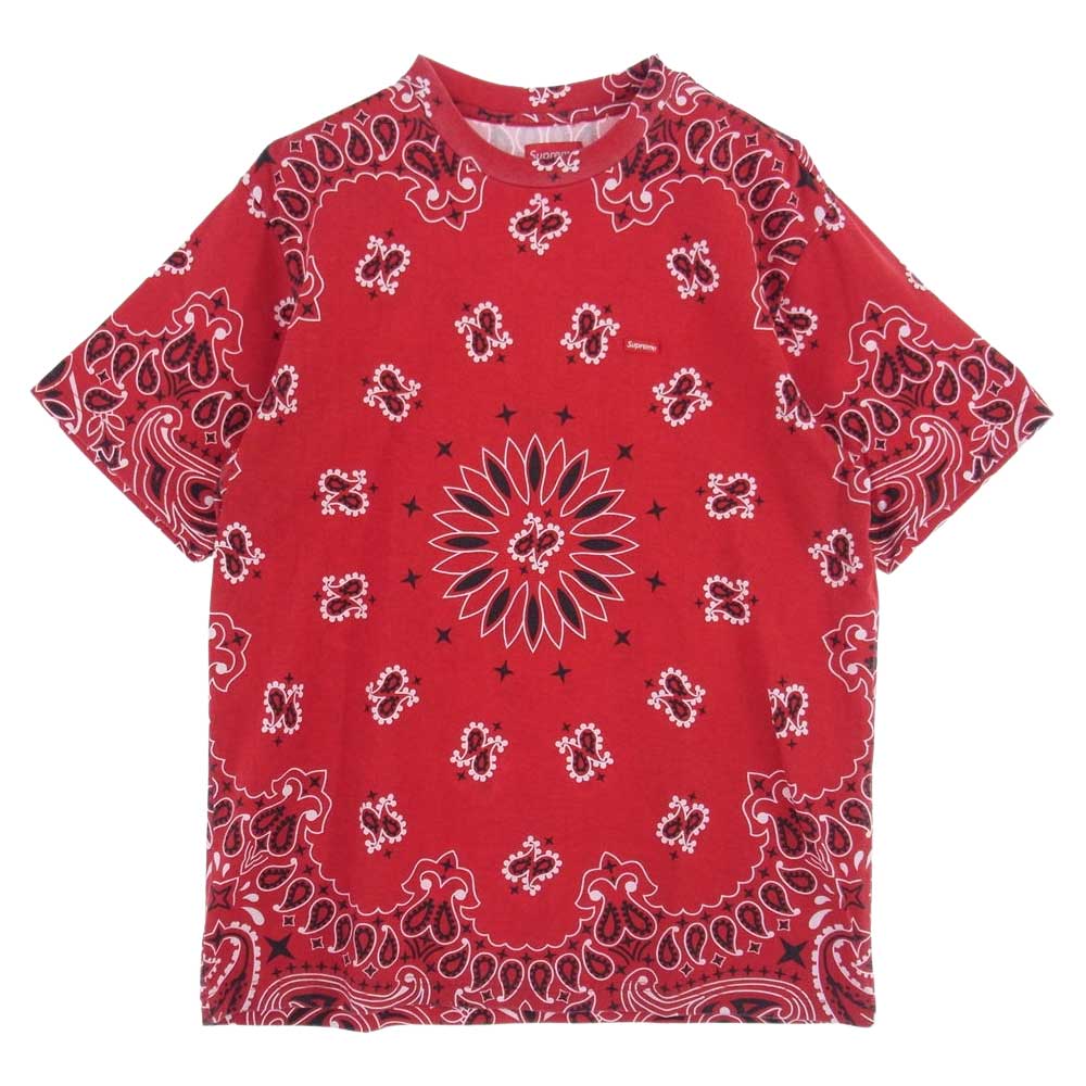 Supreme シュプリーム 21SS Small Box Tee Red Bandana スモール ボックス バンダナ 半袖 Tシャツ レッド系 S【新古品】【未使用】【中古】