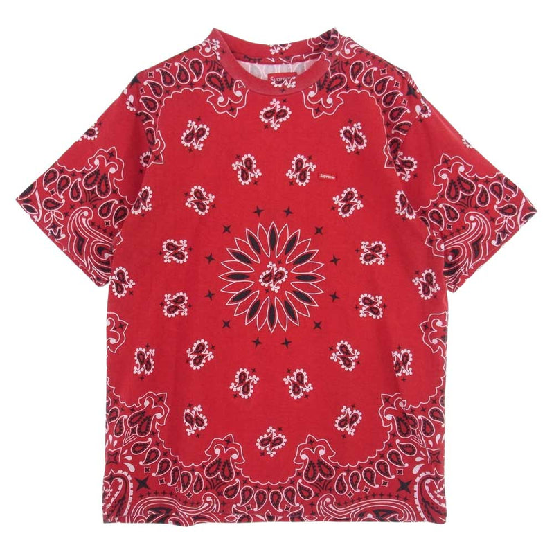 Supreme シュプリーム 21SS Small Box Tee Red Bandana スモール ボックス バンダナ 半袖 Tシャツ レッド系 S【新古品】【未使用】【中古】