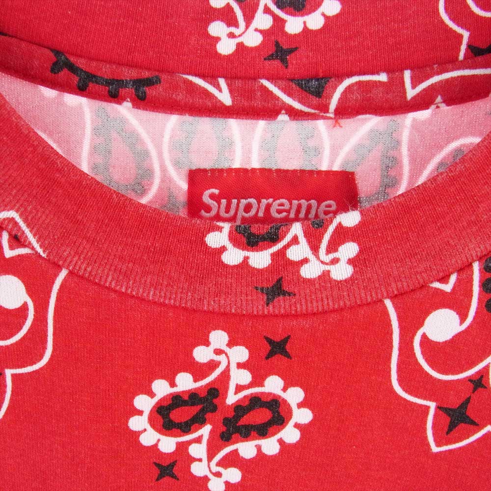 Supreme シュプリーム 21SS Small Box Tee Red Bandana スモール ボックス バンダナ 半袖 Tシャツ レッド系 S【新古品】【未使用】【中古】