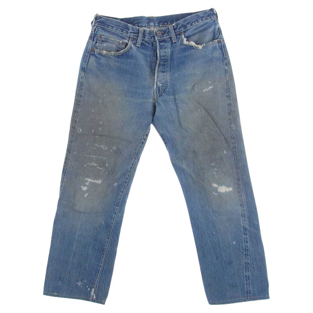Levi's リーバイス ヴィンテージ 501XX オリジナル BIG E ビッグE ボタン裏W刻印 デニムパンツ ジーンズ インディゴブルー系 表記サイズ不明【中古】