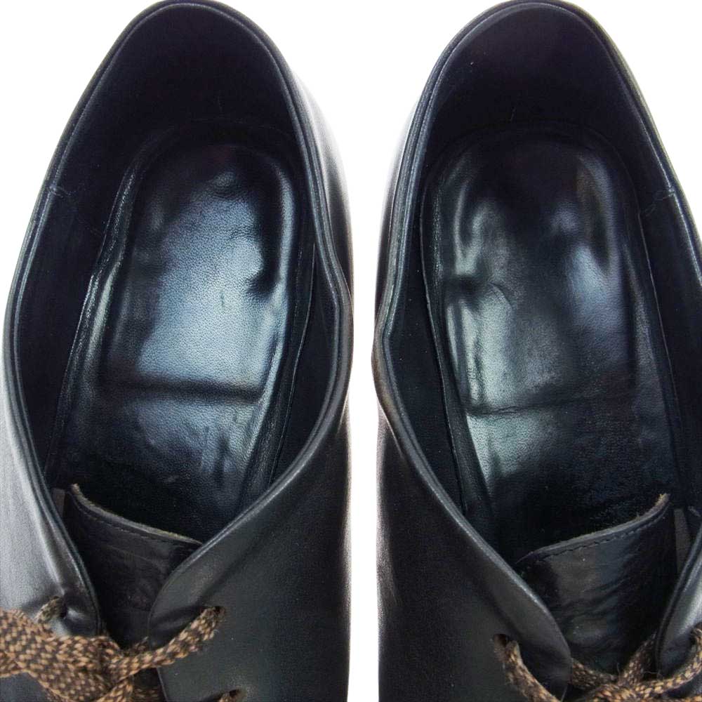 スギナリモリモト SGM-04 Seamless Derby Shoes  Calf flux カーフ フラックス レザー ダービーシューズ ブラック系 インソール実寸約26cm【中古】