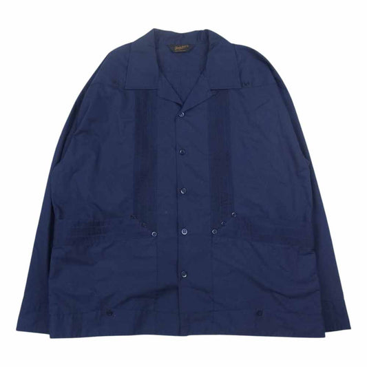 TENDERLOIN テンダーロイン 18SS T-GUAYABERA SHT L/S キューバ 長袖 シャツ ネイビー系 S【中古】