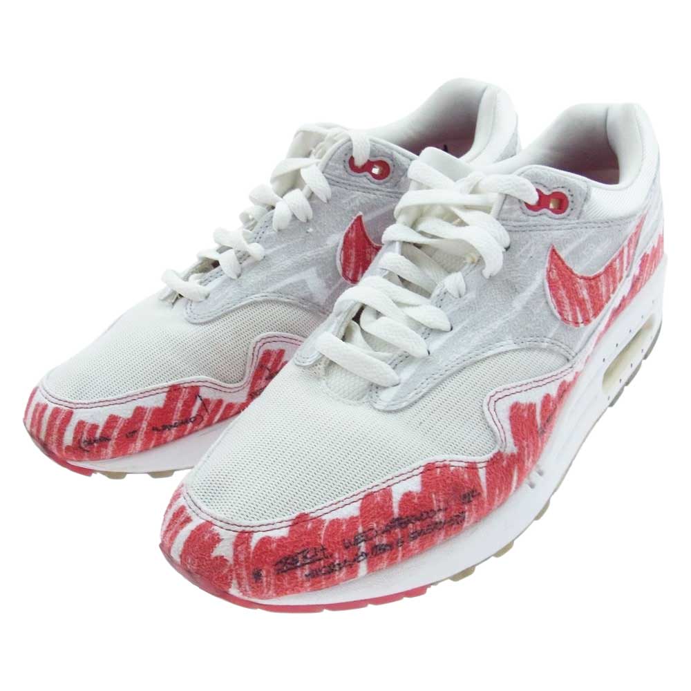 NIKE ナイキ CJ4286-101 AIR MAX1 エアマックス スニーカー ホワイト系 レッド系 28cm【中古】