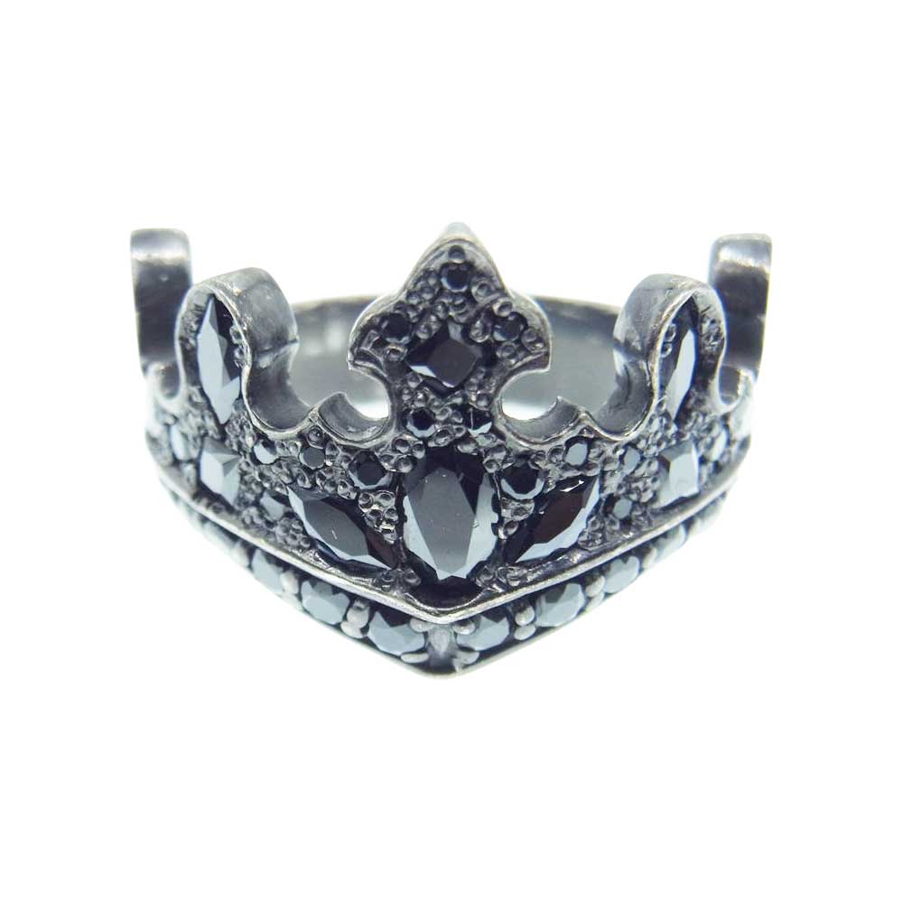 ヴェルヴェットラウンジ スターダストクラウン リング 石付 ブラック  ブラック系 11号【中古】