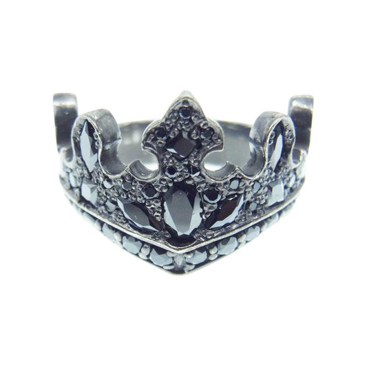 ヴェルヴェットラウンジ スターダストクラウン リング 石付 ブラック  ブラック系 11号【中古】