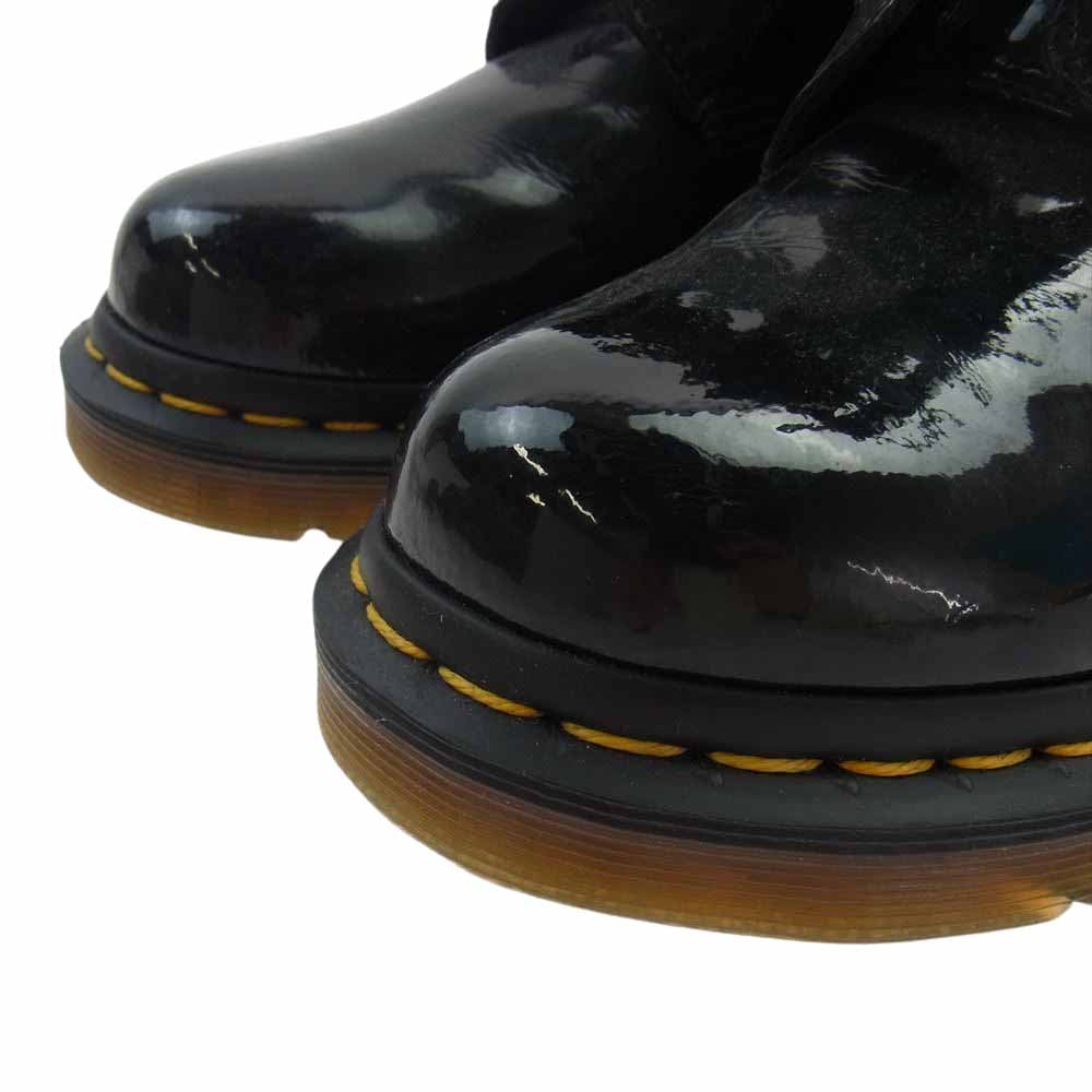 Dr.Martens ドクターマーチン VEGAN Chrome ８ホール エナメル ブーツ ブラック系 EU39【中古】
