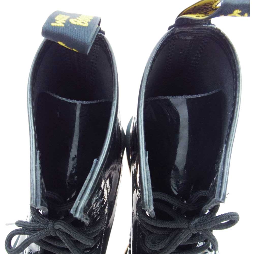 Dr.Martens ドクターマーチン VEGAN Chrome ８ホール エナメル ブーツ ブラック系 EU39【中古】