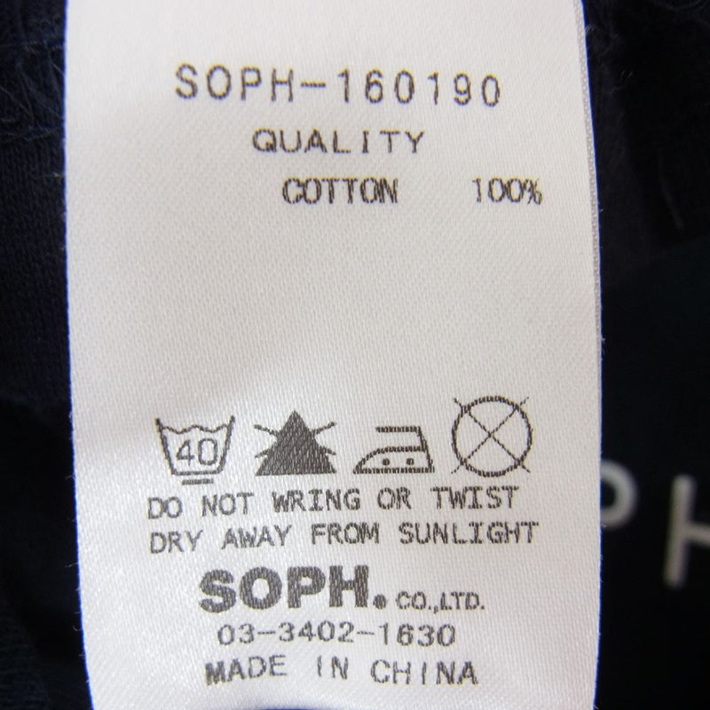 SOPH ソフ × VANS バンズ SOPH-160190 プリント Tシャツ ネイビー系 S【中古】
