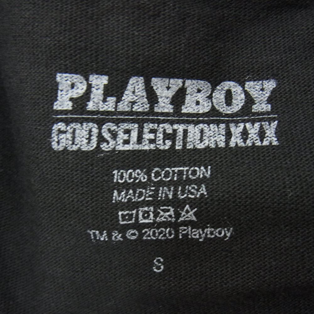 GOD SELECTION XXX ゴッドセレクション PLAYBOY プレイボーイ 20AW 長袖 Tシャツ 黒 ブラック系 S【極上美品】【中古】