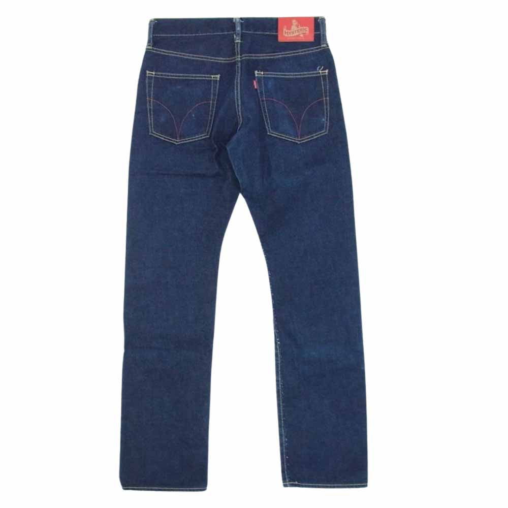 HYSTERIC GLAMOUR ヒステリックグラマー 02193AP04 スリム ストレート デニム パンツ インディゴブルー系 28【中古】