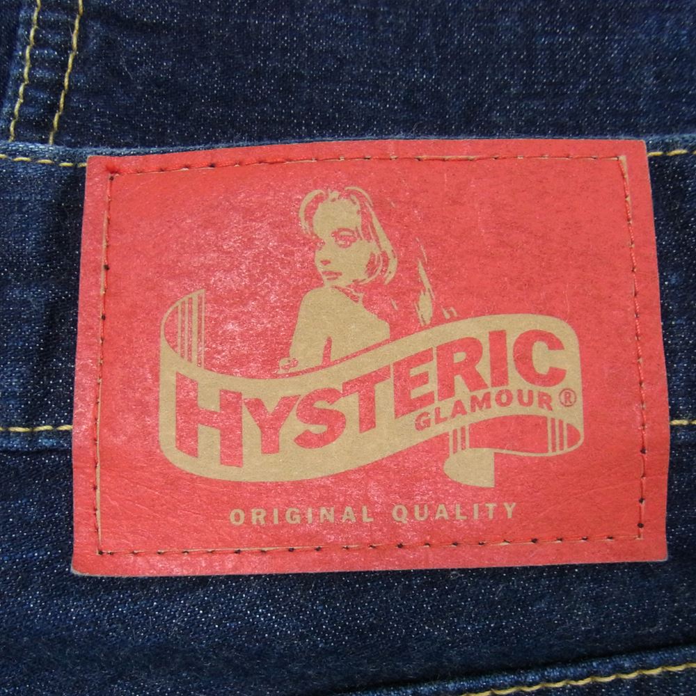 HYSTERIC GLAMOUR ヒステリックグラマー 02193AP04 スリム ストレート デニム パンツ インディゴブルー系 28【中古】