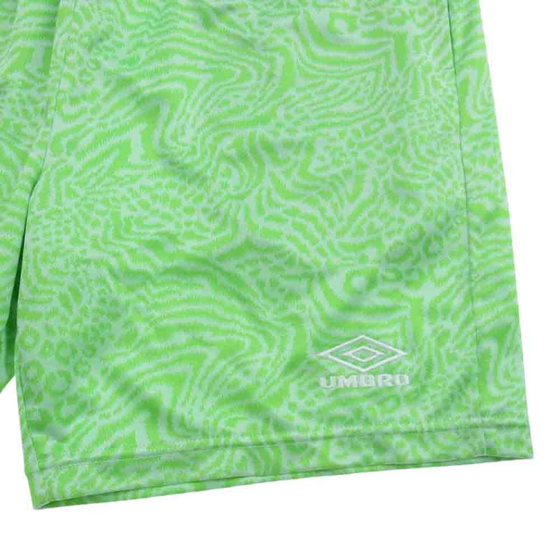 Supreme シュプリーム 23SS × Umbro アンブロ Jacquard Animal Print Soccer Short アニマル プリント ハーフ パンツ ショーツ グリーン ライトグリーン系 S【新古品】【未使用】【中古】