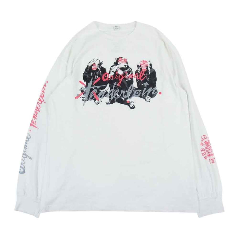 TENDERLOIN テンダーロイン TEE L/S T.W.B.P.M エイプ ボルネオスカル 長袖 Tシャツ ホワイト系 M【中古】