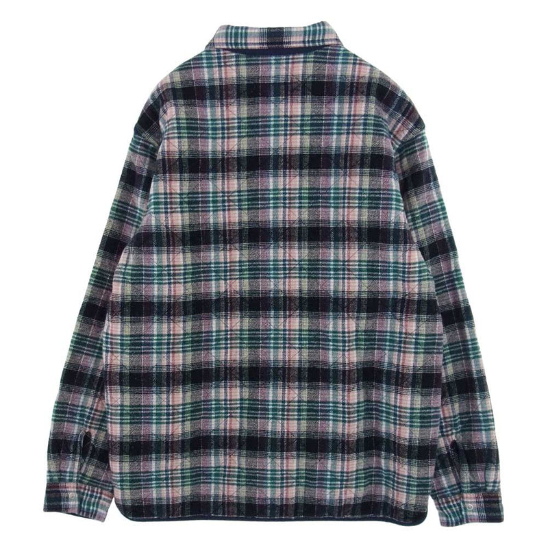 Supreme シュプリーム 19AW Quilted Plaid Zip Up Shirt チェック ジップ キルティング ジャケット ブルゾン マルチカラー系 M【中古】