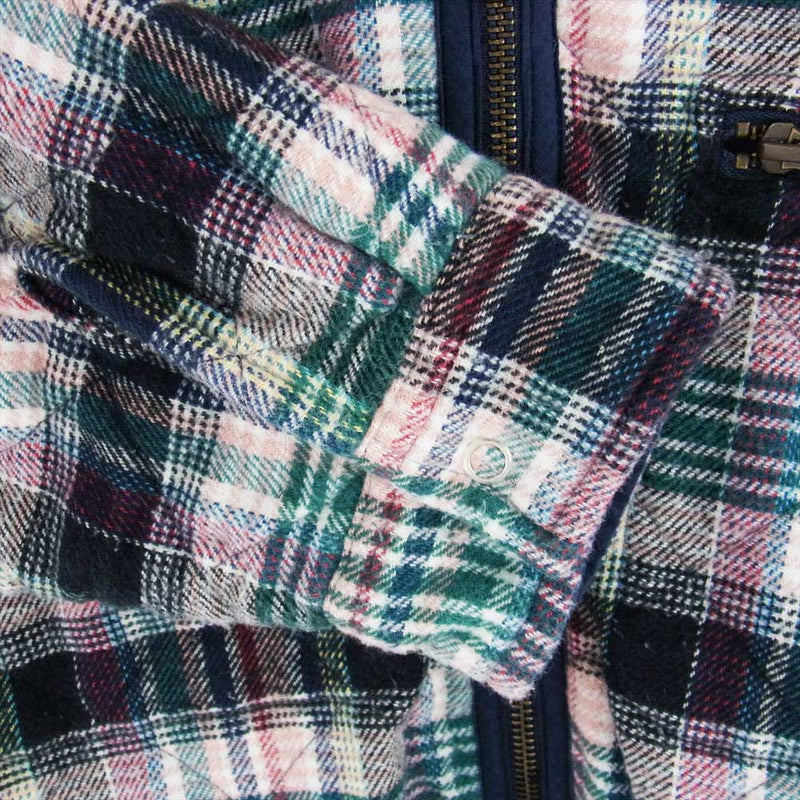 Supreme シュプリーム 19AW Quilted Plaid Zip Up Shirt チェック ジップ キルティング ジャケット ブルゾン マルチカラー系 M【中古】